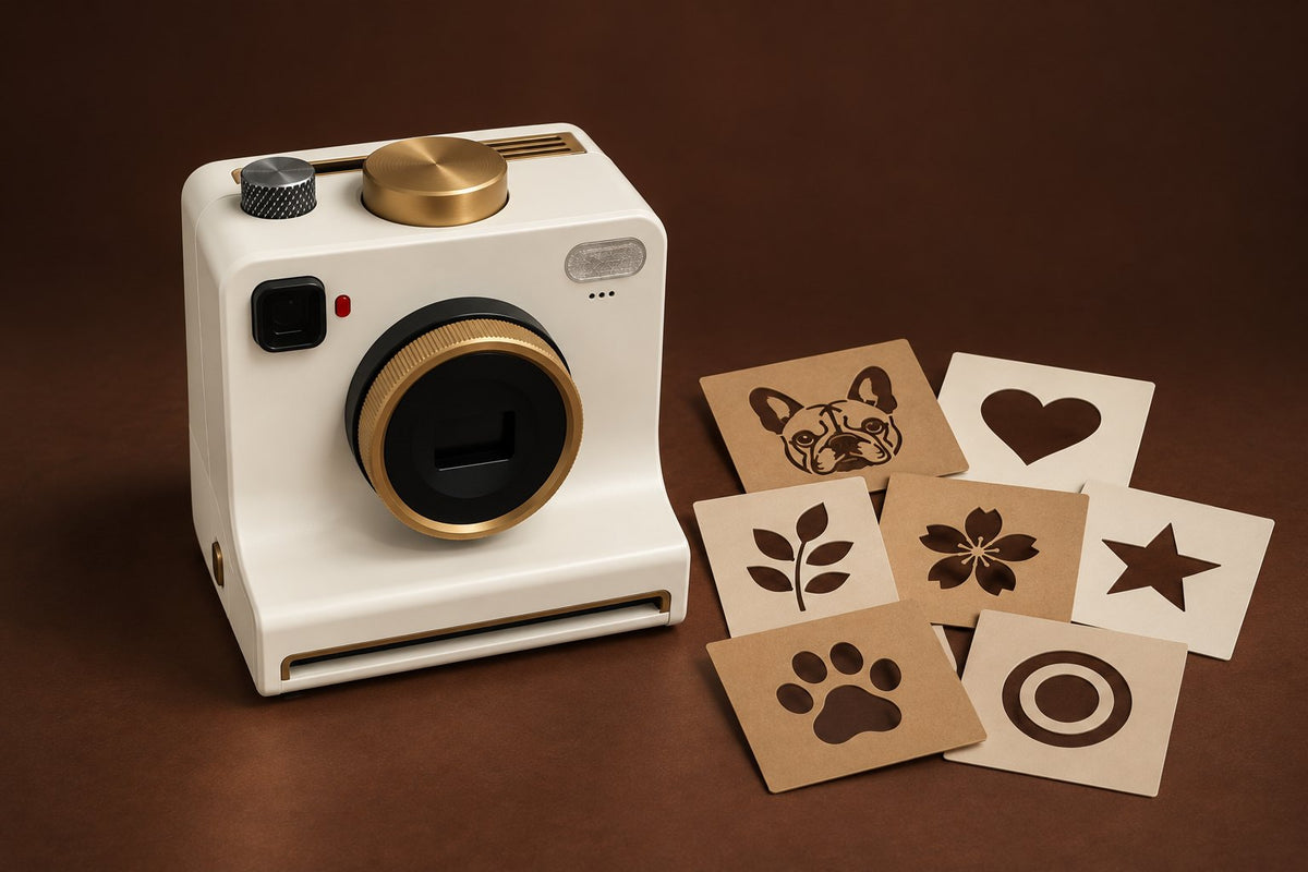 LATTECAM with its stencil cards