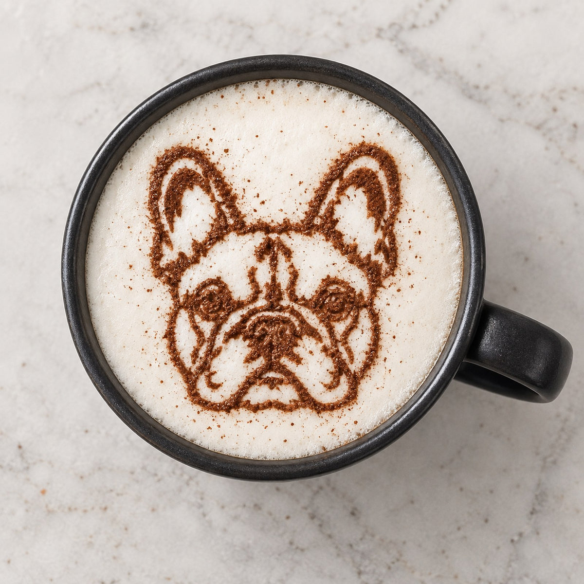 LATTECAM french bulldog latte art