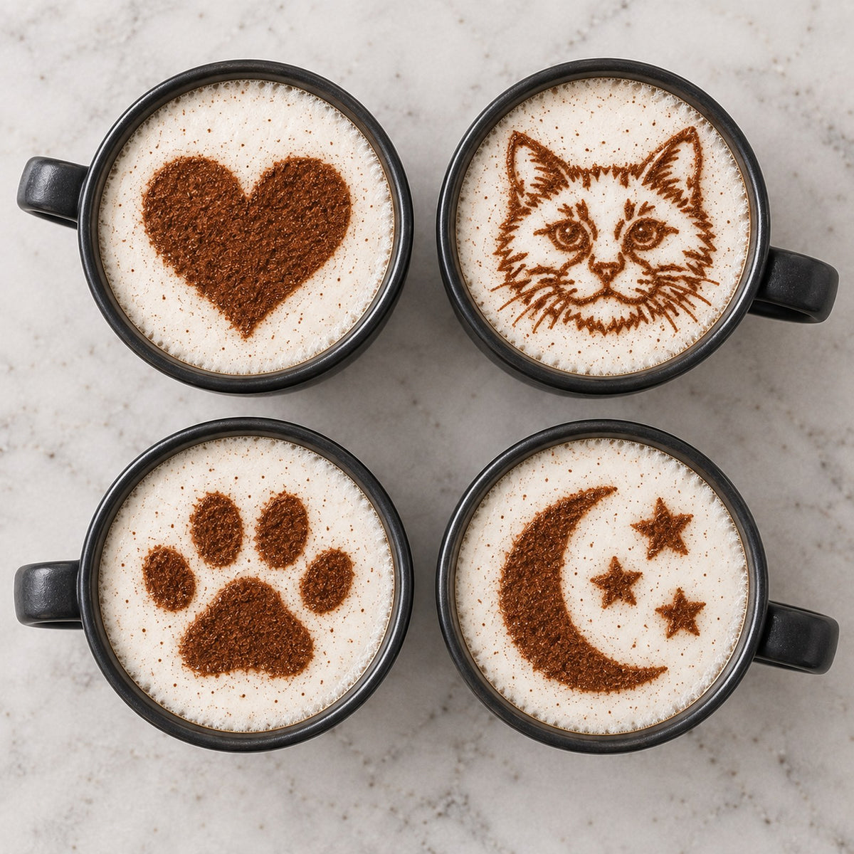 LATTECAM four latte art designs